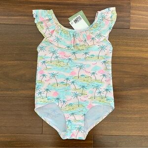 BNWT H&M Tropical Print Ruffle Swimsuit